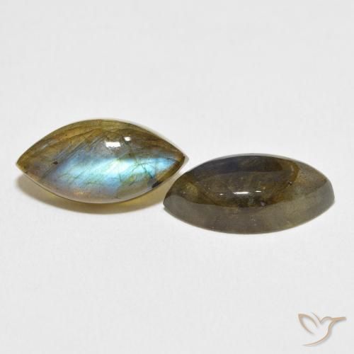 9.58 ct natürliche Mehrfarbig Labradorit-Edelsteine, Marquise, Lichtdurchlässig