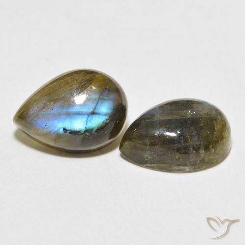 12.84 ct natürliche Mehrfarbig Labradorit-Edelsteine, Birnenform, Lichtdurchlässig