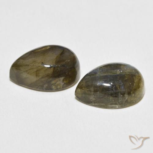 12.84 ct natürliche Mehrfarbig Labradorit-Edelsteine, Birnenform, Lichtdurchlässig