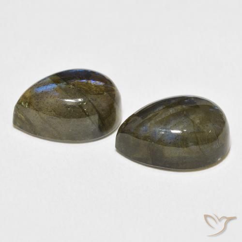 13.44 ct natürliche Mehrfarbig Labradorit-Edelsteine, Birnenform, Lichtdurchlässig