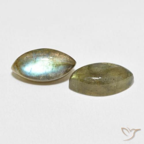 4.61 ct natürliche Mehrfarbig Labradorit-Edelsteine, Marquise, Lichtdurchlässig