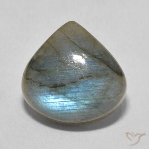 6.93ct Natürlicher Mehrfarbig Labradorit, Birnenform, Lichtdurchlässig