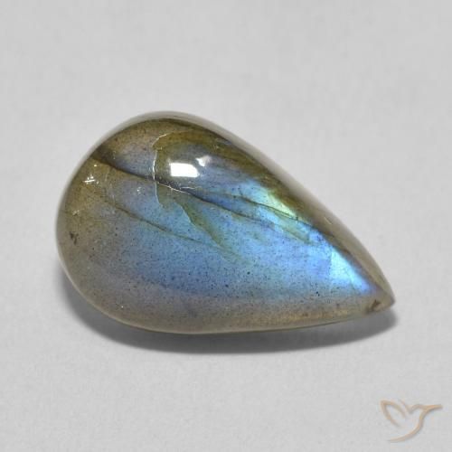 6.01ct Natürlicher Mehrfarbig Labradorit, Birnenform, Lichtdurchlässig