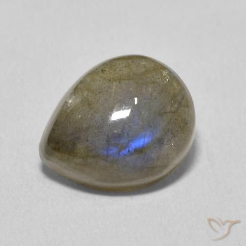 3.62ct Natürlicher Mehrfarbig Labradorit, Birnenform, Lichtdurchlässig