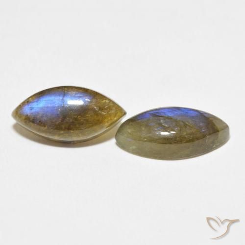 9.23 ct natürliche Mehrfarbig Labradorit-Edelsteine, Marquise, Lichtdurchlässig