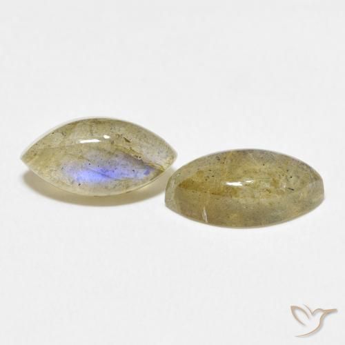 4.96 ct natürliche Mehrfarbig Labradorit-Edelsteine, Marquise, Lichtdurchlässig
