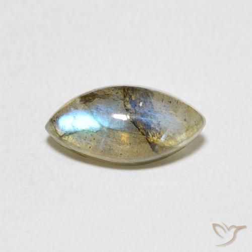 1.29ct Natürlicher Mehrfarbig Labradorit, Marquise, Lichtdurchlässig