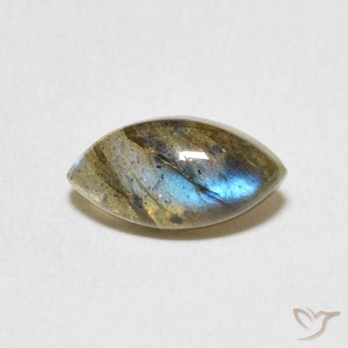 1.37ct Natürlicher Mehrfarbig Labradorit, Marquise, Lichtdurchlässig