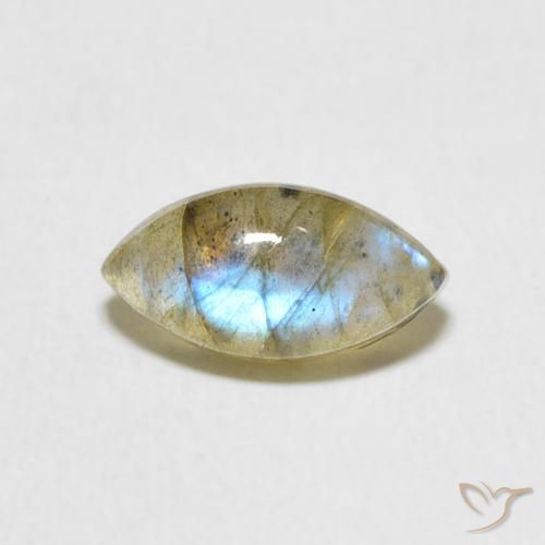 1.59ct Natürlicher Mehrfarbig Labradorit, Marquise, Lichtdurchlässig