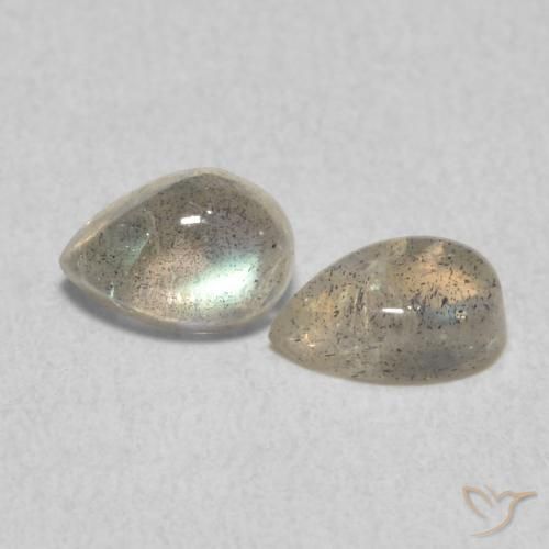 0.87 ct natürliche Mehrfarbig Labradorit-Edelsteine, Birnenform, Lichtdurchlässig