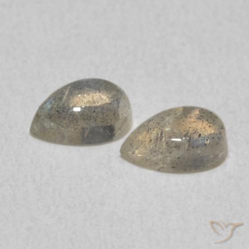 0.87 ct natürliche Mehrfarbig Labradorit-Edelsteine, Birnenform, Lichtdurchlässig