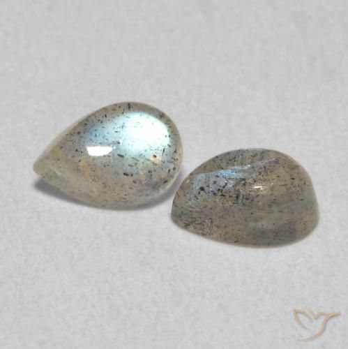 1.07 ct natürliche Mehrfarbig Labradorit-Edelsteine, Birnenform, Lichtdurchlässig