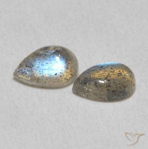 0.92 ct natürliche Mehrfarbig Labradorit-Edelsteine, Birnenform, Lichtdurchlässig
