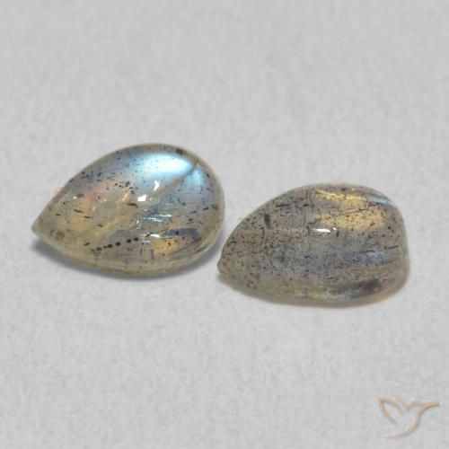 0.92 ct natürliche Mehrfarbig Labradorit-Edelsteine, Birnenform, Lichtdurchlässig