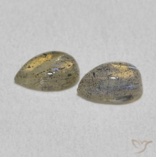 0.92 ct natürliche Mehrfarbig Labradorit-Edelsteine, Birnenform, Lichtdurchlässig