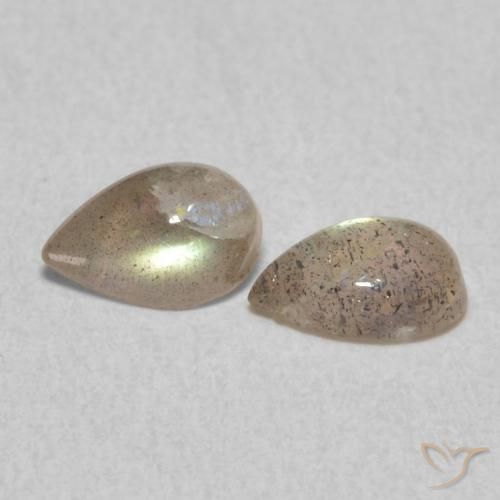 0.79 ct natürliche Mehrfarbig Labradorit-Edelsteine, Birnenform, Lichtdurchlässig