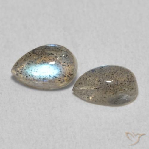 1.02 ct natürliche Mehrfarbig Labradorit-Edelsteine, Birnenform, Lichtdurchlässig