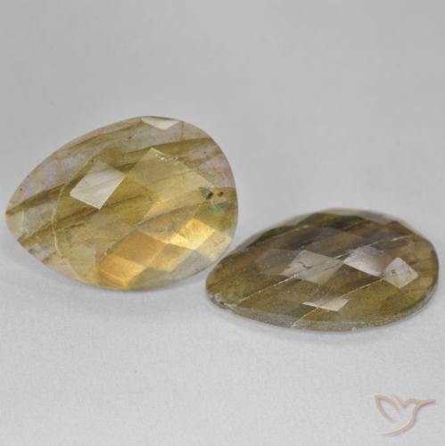 19.06 ct natürliche Mehrfarbig Labradorit-Edelsteine, Birnenform, Lichtdurchlässig