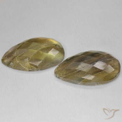 19.06 ct natürliche Mehrfarbig Labradorit-Edelsteine, Birnenform, Lichtdurchlässig