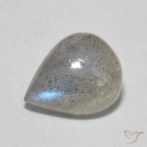 3.65ct Natürlicher Mehrfarbig Labradorit, Birnenform, Lichtdurchlässig