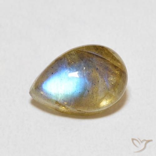 2.36ct Natürlicher Mehrfarbig Labradorit, Birnenform, Lichtdurchlässig