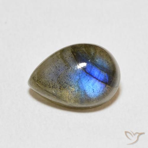 2.37ct Natürlicher Mehrfarbig Labradorit, Birnenform, Lichtdurchlässig