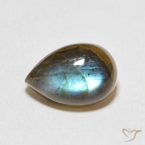 2.66ct Natürlicher Mehrfarbig Labradorit, Birnenform, Lichtdurchlässig