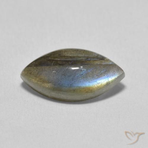 3.78ct Natürlicher Mehrfarbig Labradorit, Marquise, Lichtdurchlässig