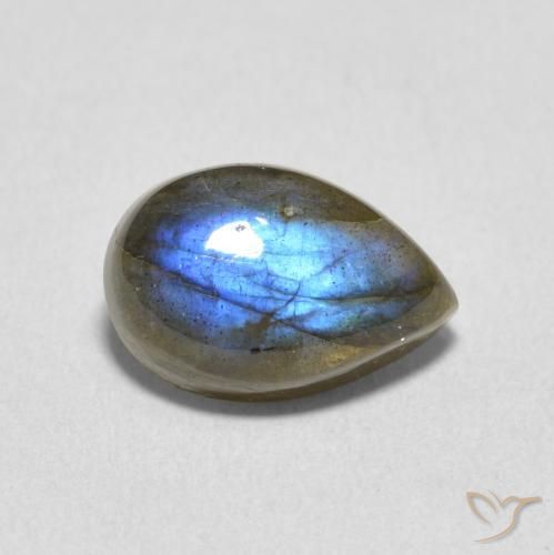 3.60ct Natürlicher Mehrfarbig Labradorit, Birnenform, Lichtdurchlässig