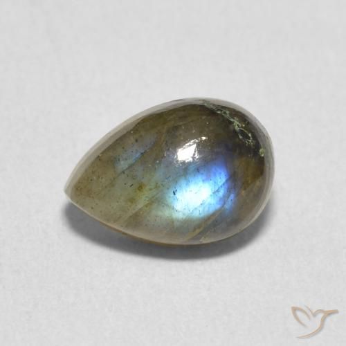 1.82ct Natürlicher Mehrfarbig Labradorit, Birnenform, Lichtdurchlässig