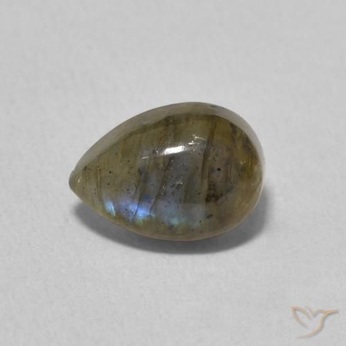 1.80ct Natürlicher Mehrfarbig Labradorit, Birnenform, Lichtdurchlässig