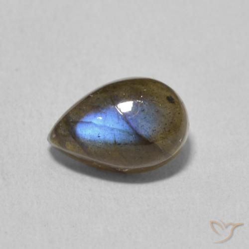 1.93ct Natürlicher Mehrfarbig Labradorit, Birnenform, Lichtdurchlässig