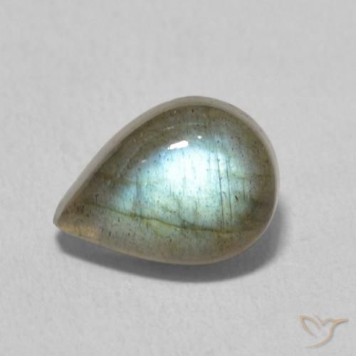 2.49ct Natürlicher Mehrfarbig Labradorit, Birnenform, Lichtdurchlässig