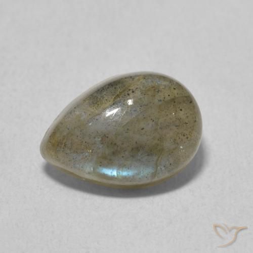 2.42ct Natürlicher Mehrfarbig Labradorit, Birnenform, Lichtdurchlässig