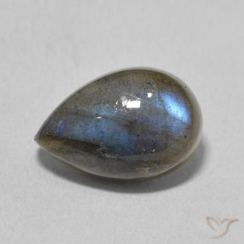 4.06ct Natürlicher Mehrfarbig Labradorit, Birnenform, Lichtdurchlässig