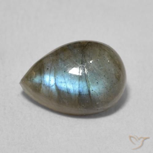 2.21ct Natürlicher Mehrfarbig Labradorit, Birnenform, Lichtdurchlässig