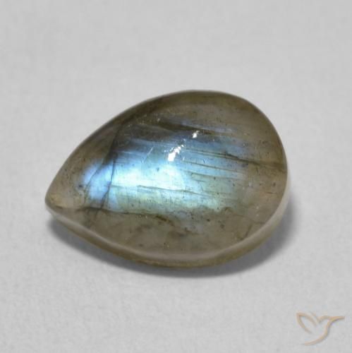 2.55ct Natürlicher Mehrfarbig Labradorit, Birnenform, Lichtdurchlässig