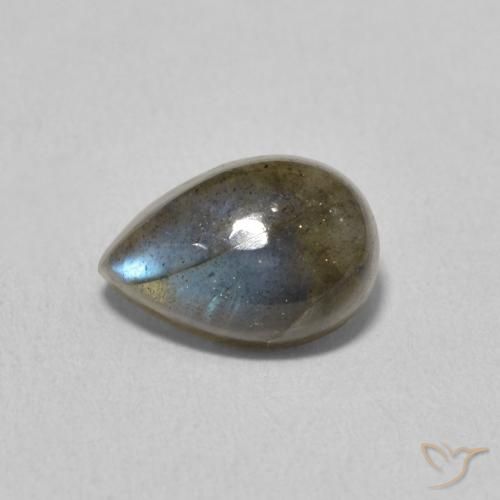 2.18ct Natürlicher Mehrfarbig Labradorit, Birnenform, Lichtdurchlässig