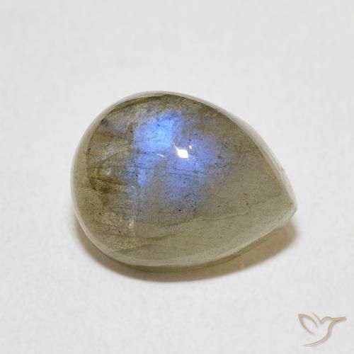 4.03ct Natürlicher Mehrfarbig Labradorit, Birnenform, Lichtdurchlässig
