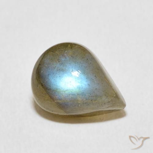 3.07ct Natürlicher Mehrfarbig Labradorit, Birnenform, Lichtdurchlässig
