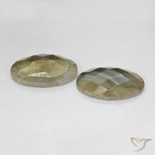 15.34 ct natürliche Mehrfarbig Labradorit-Edelsteine, Oval, Lichtdurchlässig