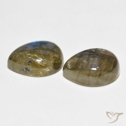 19.45 ct natürliche Mehrfarbig Labradorit-Edelsteine, Birnenform, Lichtdurchlässig