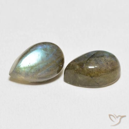 7.97 ct natürliche Mehrfarbig Labradorit-Edelsteine, Birnenform, Lichtdurchlässig