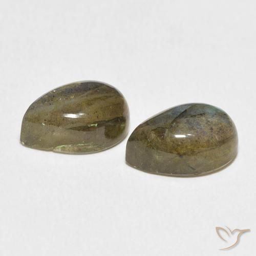 7.97 ct natürliche Mehrfarbig Labradorit-Edelsteine, Birnenform, Lichtdurchlässig