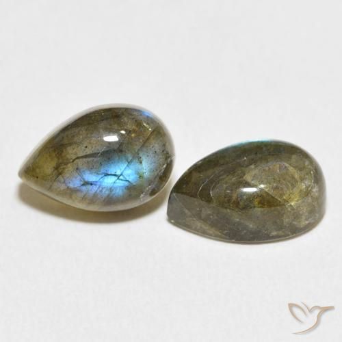 8.16 ct natürliche Mehrfarbig Labradorit-Edelsteine, Birnenform, Lichtdurchlässig