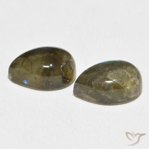 8.16 ct natürliche Mehrfarbig Labradorit-Edelsteine, Birnenform, Lichtdurchlässig