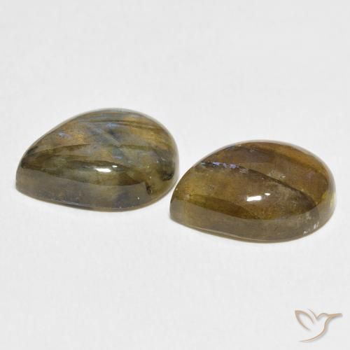 16.50 ct natürliche Mehrfarbig Labradorit-Edelsteine, Birnenform, Lichtdurchlässig