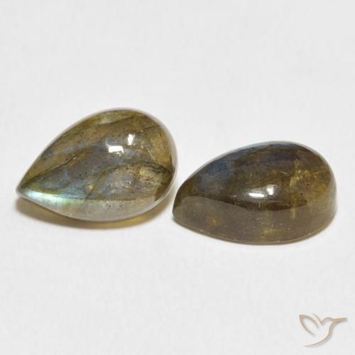 7.71 ct natürliche Mehrfarbig Labradorit-Edelsteine, Birnenform, Lichtdurchlässig