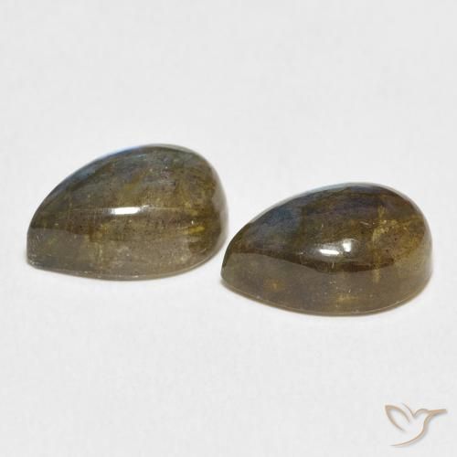 7.71 ct natürliche Mehrfarbig Labradorit-Edelsteine, Birnenform, Lichtdurchlässig