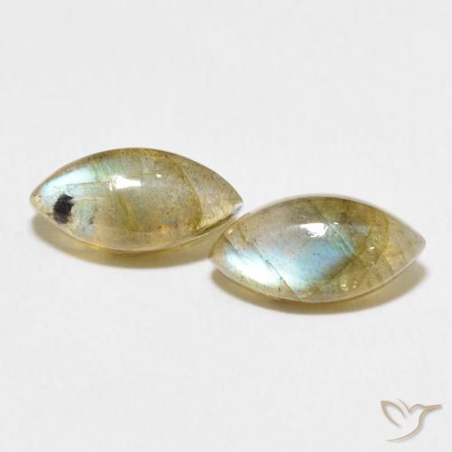 2.91ctw Natürlicher Mehrfarbig Labradorit, Marquise, Lichtdurchlässig